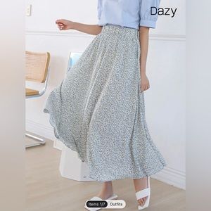 SHEIN Floral Midi Skirt XL